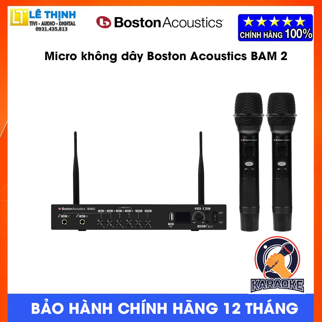 Micro không dây Boston Acoustics BAM 2 -Tích hợp ECO chống hú rít