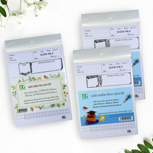 Giấy kiểm tra 4 ô ly viết êm không lem, giấy trắng dày kẻ ô rõ ràng hình vẽ tay mới lạ, kích thước 15.5 x 20.5 cm bộ 36 tờ GKTL102-03 Green Art - Hàng chính hãng