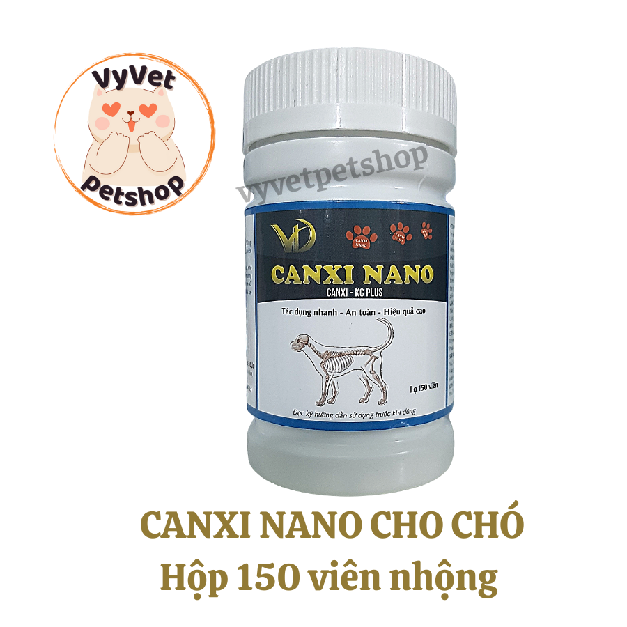 Canxi nano bổ sung canxi cho chó hộp 150 viên