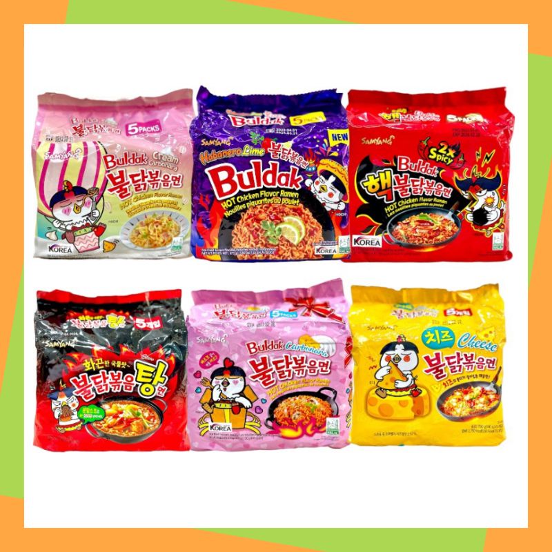 Bịch 5 gói mì Samyang Buldak Hàn Quốc đủ vị