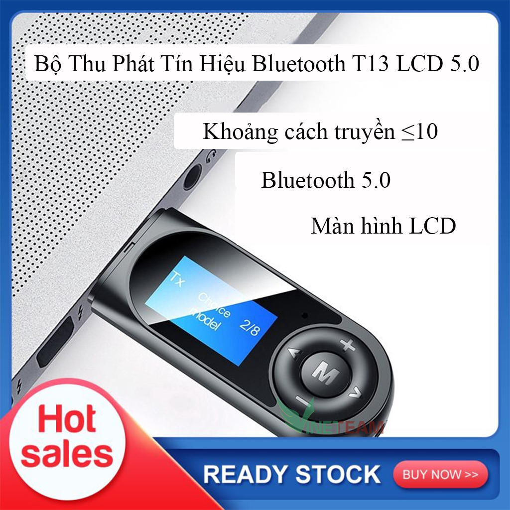 Bộ Thu Phát Bluetooth Có Màn Hình LCD AUX 3.5MM Cho PC TV Tai Nghe Xe Hơi Bộ Chuyển Đổi Không Dây 5.0 2 Trong 1 Bluetooth Dongle