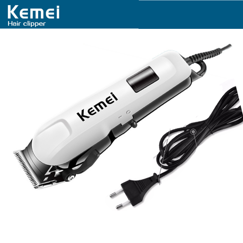 Tông đơ cắt tóc gia đình Kemei KM890-C dùng điện 220v trực tiếp không sợ hết pin tặng kèm bộ lưỡi cắt và dầu bảo dưỡng