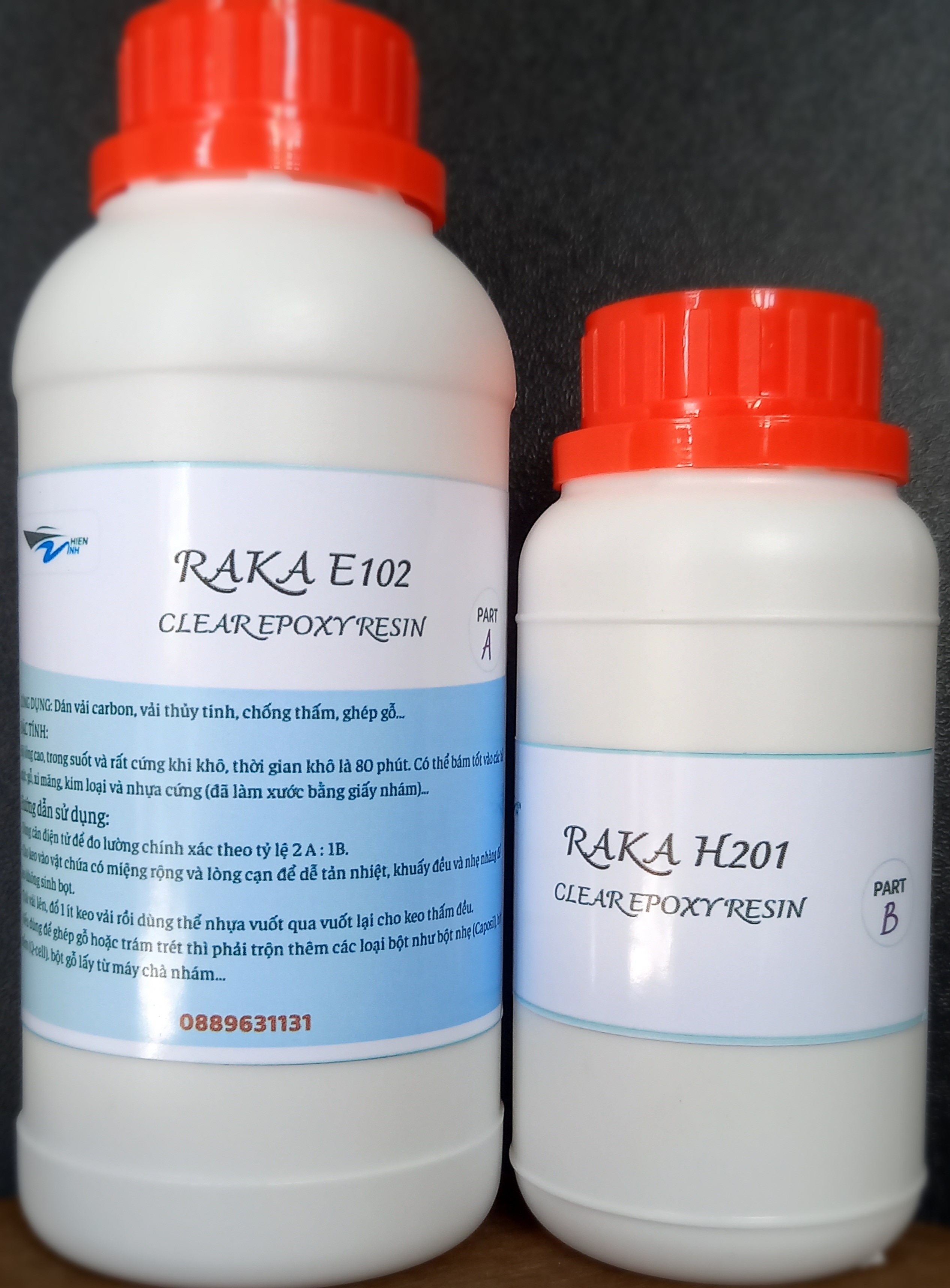 Epoxy trong suốt, siêu nhanh khô, không bọt chuyên dùng để bọc sợi carbon / sợi thủy tinh - 1 kg