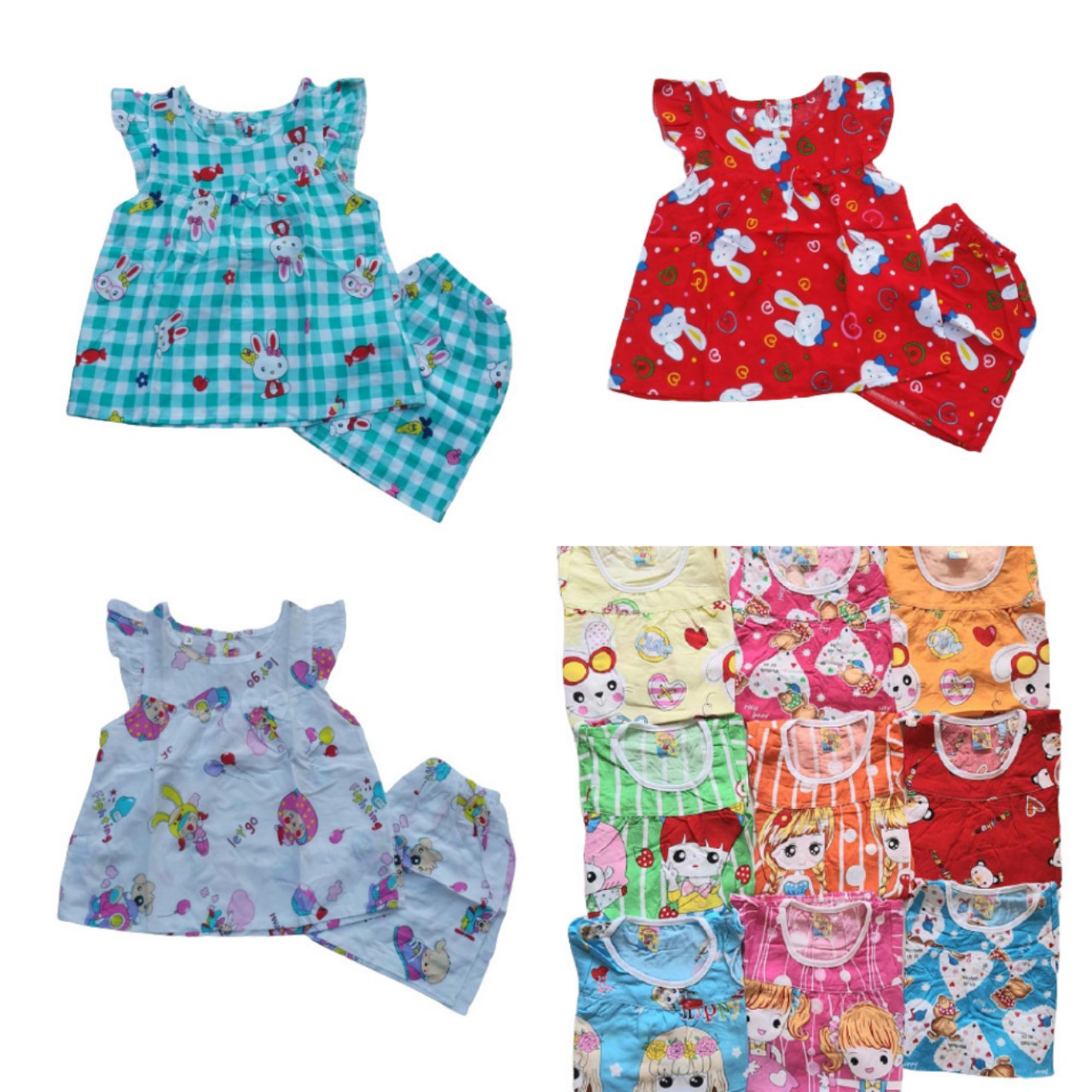[HCM]Combo 3 bộ quần áo Cánh Tiên vải Tole lanh (loại 1) siêu mềm mịn thoáng mát cho bé gái size 1 - 9 từ 5 - 28kg BỘ TONE SIÊU MÁT MẺ (Nhiều màu - mix ngẫu nhiên)