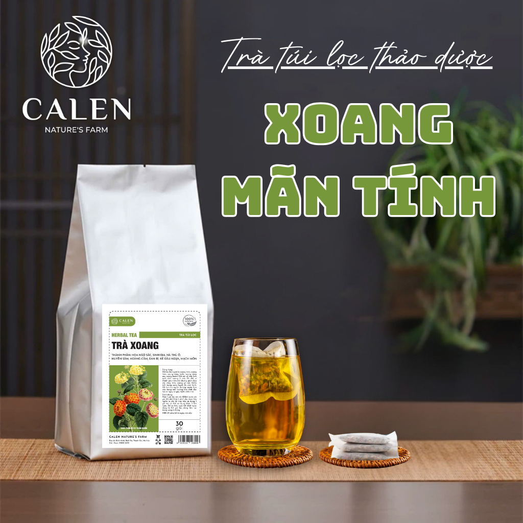 Trà cho người bị xoang Calen Nature Farm hỗ trợ viêm mũi dị ứng, nghẹt mũi, sổ mũi, khô rát mũi bịch 30 gói lọc