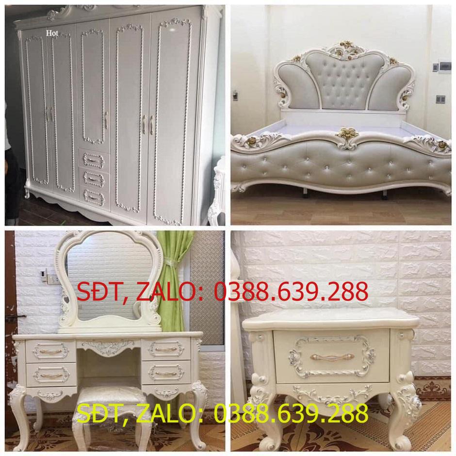 combo bộ giường tủ tân cổ điển 07 .