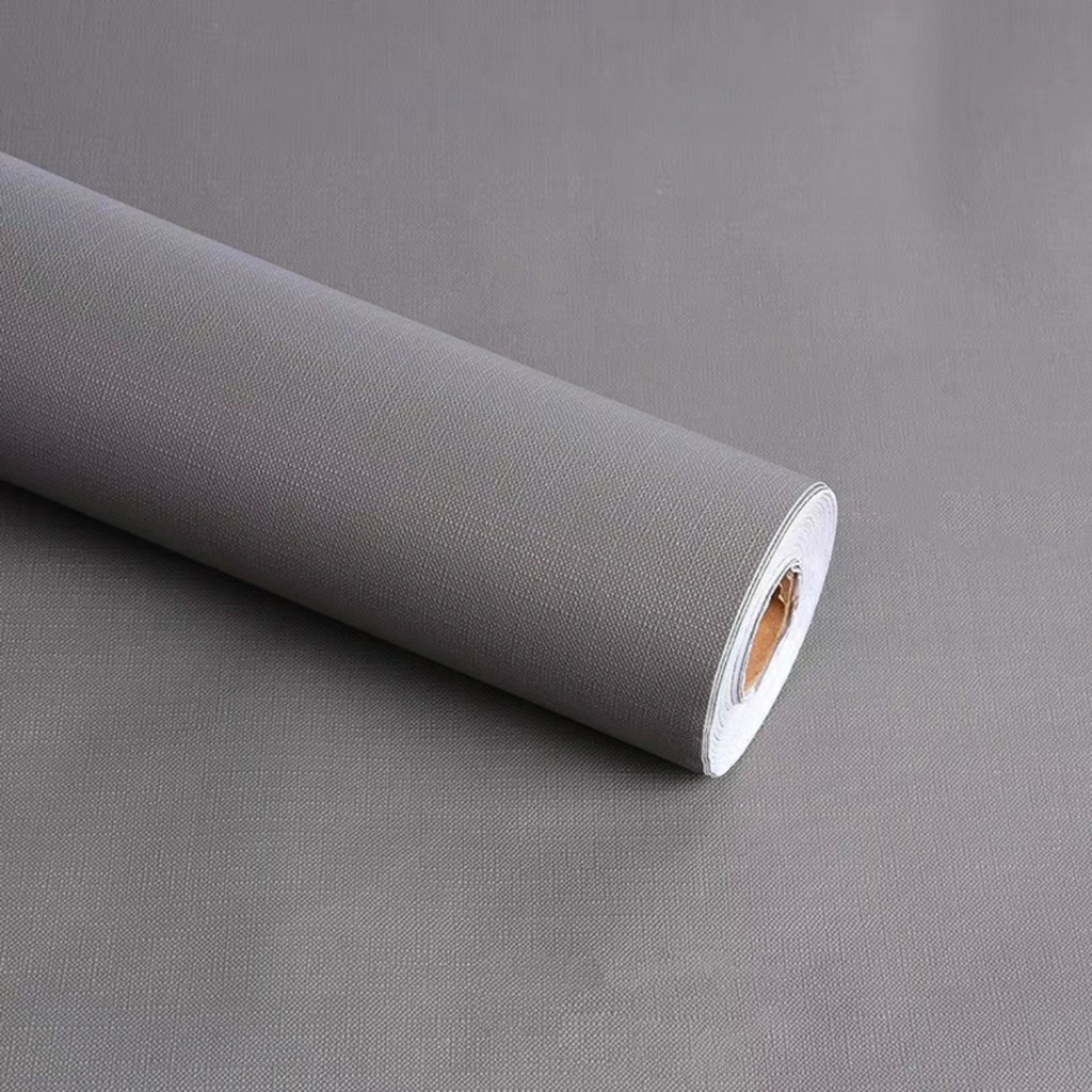 10M Decal Giấy Dán Tường Trang Trí Màu Xám Đậm Nhám Keo Sẵn Khổ 45Cm