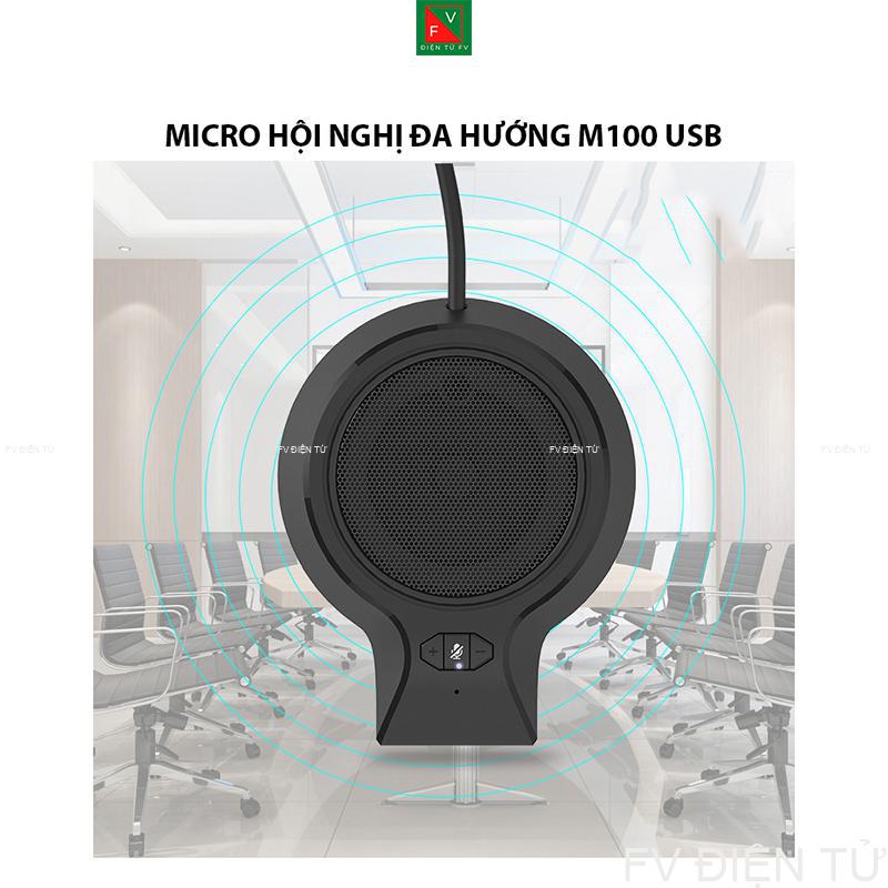 Micro hội nghị đa hướng có cổng usb gắn vào máy tính, laptop cho cuộc họp và hội nghị từ xa