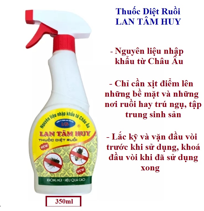 Thuốc diệt ruồi Lan Tâm Huy - chai xịt 350ml vet24h