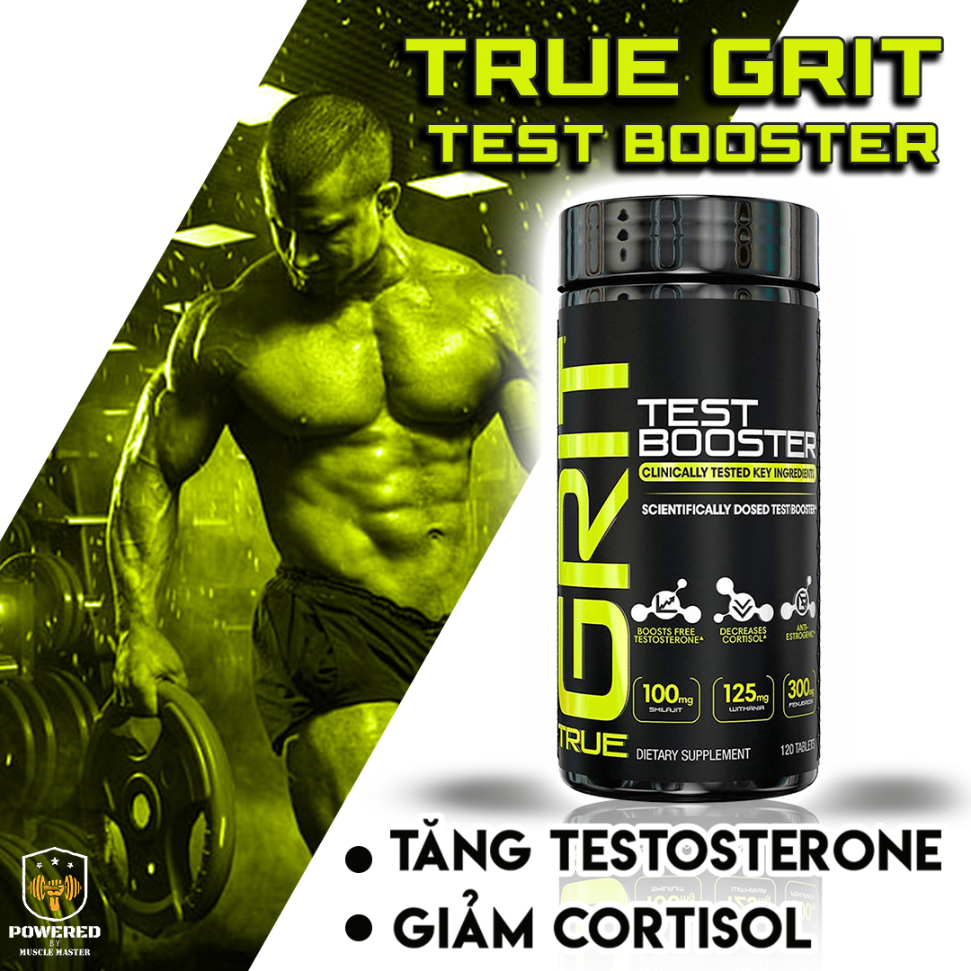 [HCM]Thực Phẩm Bổ Sung Tăng Testosterone True Grit Test Booster 120 Viên