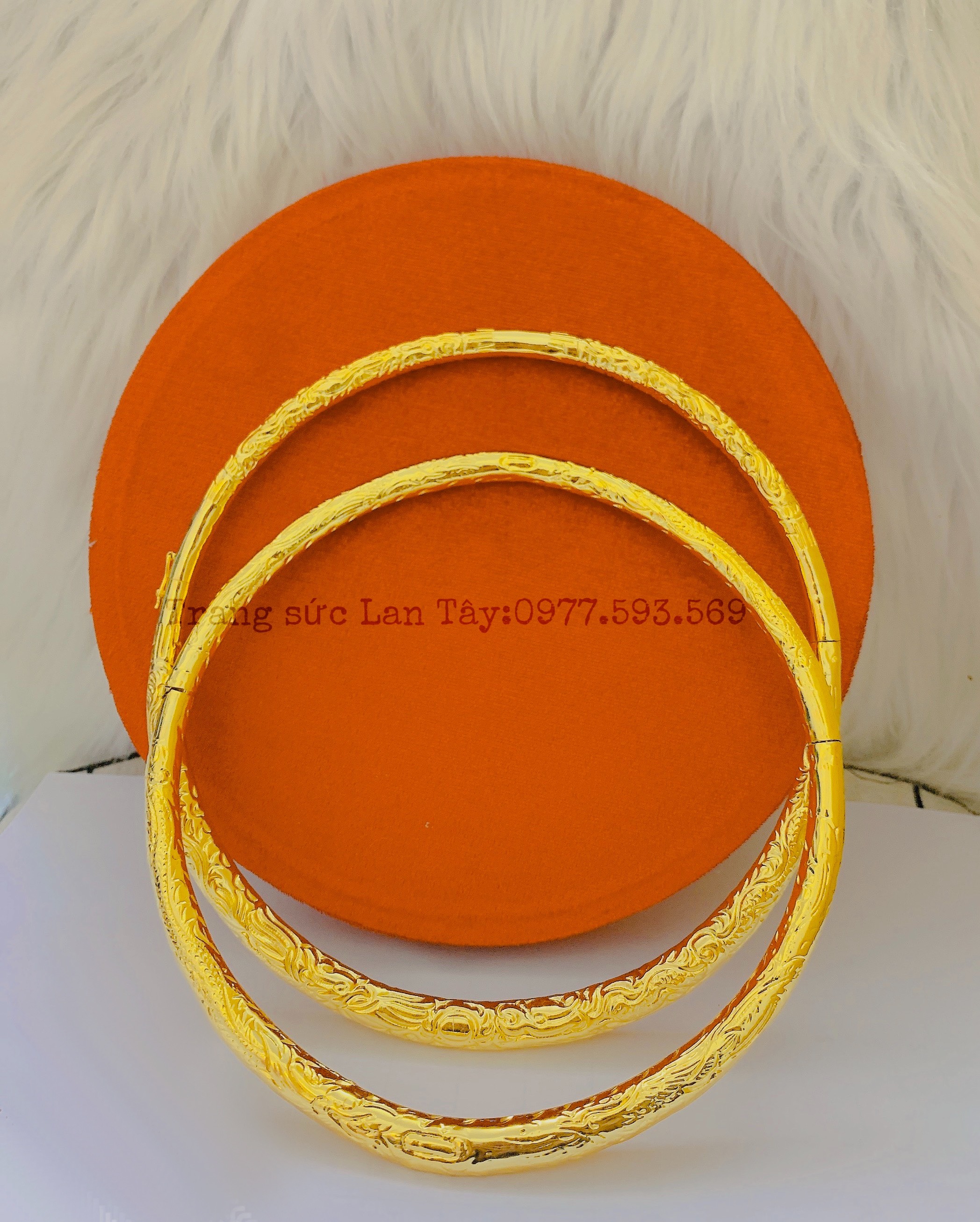 kiềng cưới Dát Vàng 9999 5 Lớp (combo 2 kiềng)