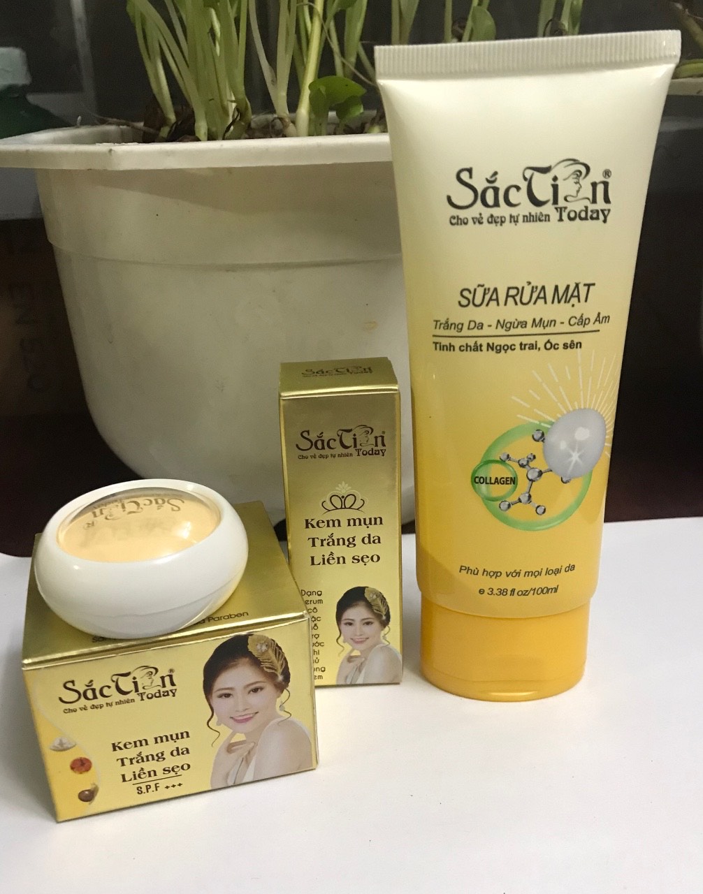 Combo liệu trình da mụn 3 kem mụn 5g, serum 10ml, srm 100ml - Mỹ Phẩm Kim Ngân(mua 2 bộ tặng body bơ)