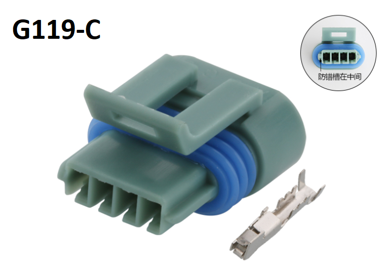 G119-Giắc cắm cảm biến áp suất khí nạp 4 lỗ