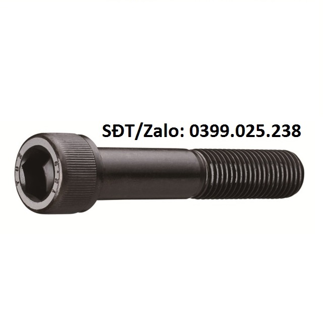 Combo 5 con Bu lông M6/M8/M10 lục giác chìm đầu trụ thép đen công nghiệp dài 100mm đến 200mm