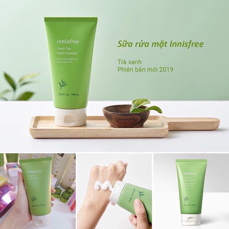 sữa rửa mặt trà xanh innisfree mẫu 2019