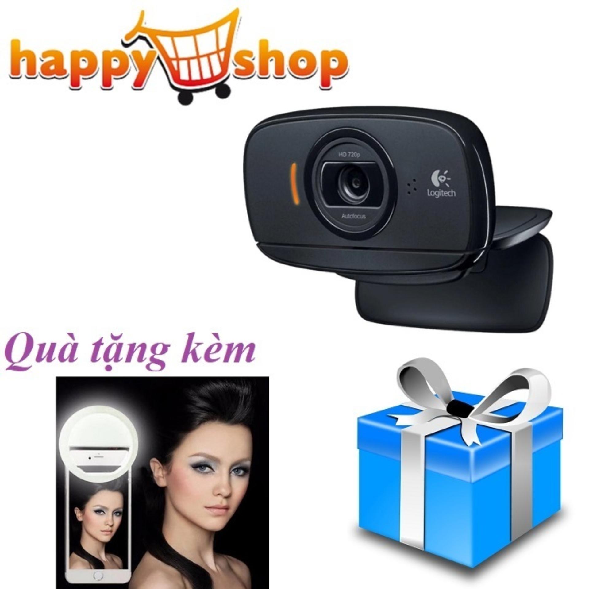 Webcam Logitech C525, video Call HD, chụp 8 megapixels có Mic sử dụng công nghệ chống ồn cao cấp RightSound Tặng kèm Đèn Led Selfie cao cấp chụp siêu sáng siêu ảo