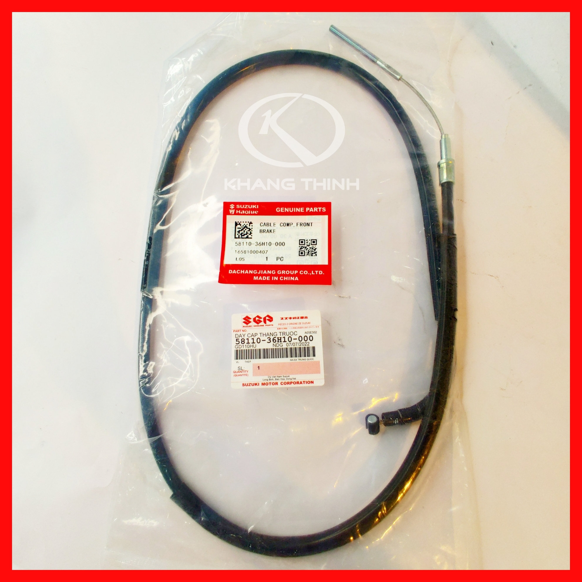 Dây phanh - dây thắng trước suzuki gd 110 - hàng chính hãng