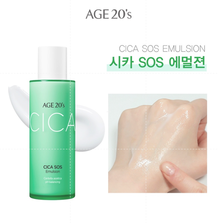 Bộ nước hoa hồng cica sos toner 145ml và sữa dưỡng da cica sos emulation 145ml - quà tặng sữa rửa mặt 80ml