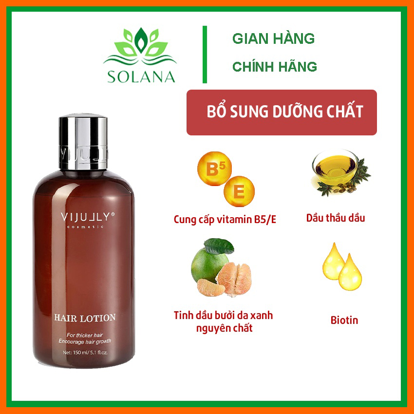 Tinh dầu dưỡng tóc vijully, tinh dầu xịt bưởi, dầu dưỡng tóc, xịt bưởi giảm rụng tóc, thích kích mọc tóc, làm tóc dày, dưỡng tóc mềm mượt chính hãng solana