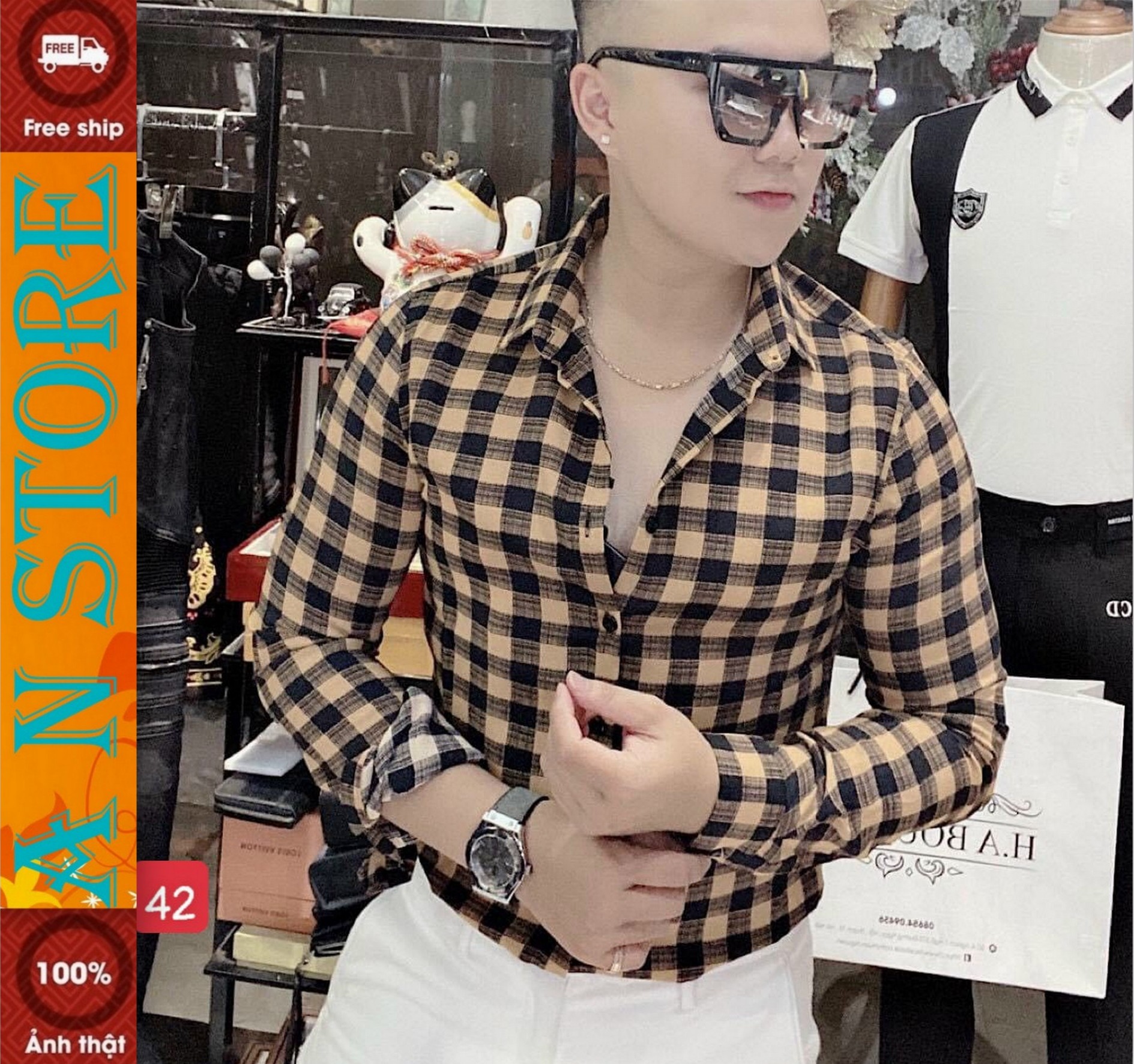 [Flash Sale 50%]áo sơ mi nam cao cấp chất kate lụa siêu mềm mại MẪU MỚI NHẤT M42 lịch lãm hàng cao cấp hàn quốc thời trang An Nhiên Store 9999 AN1012
