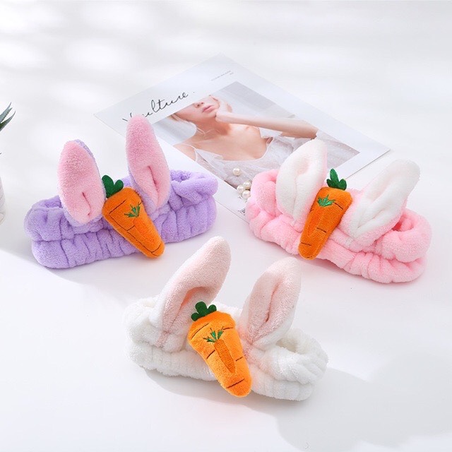 Băng Đô Tai Thỏ Hình Cà Rốt