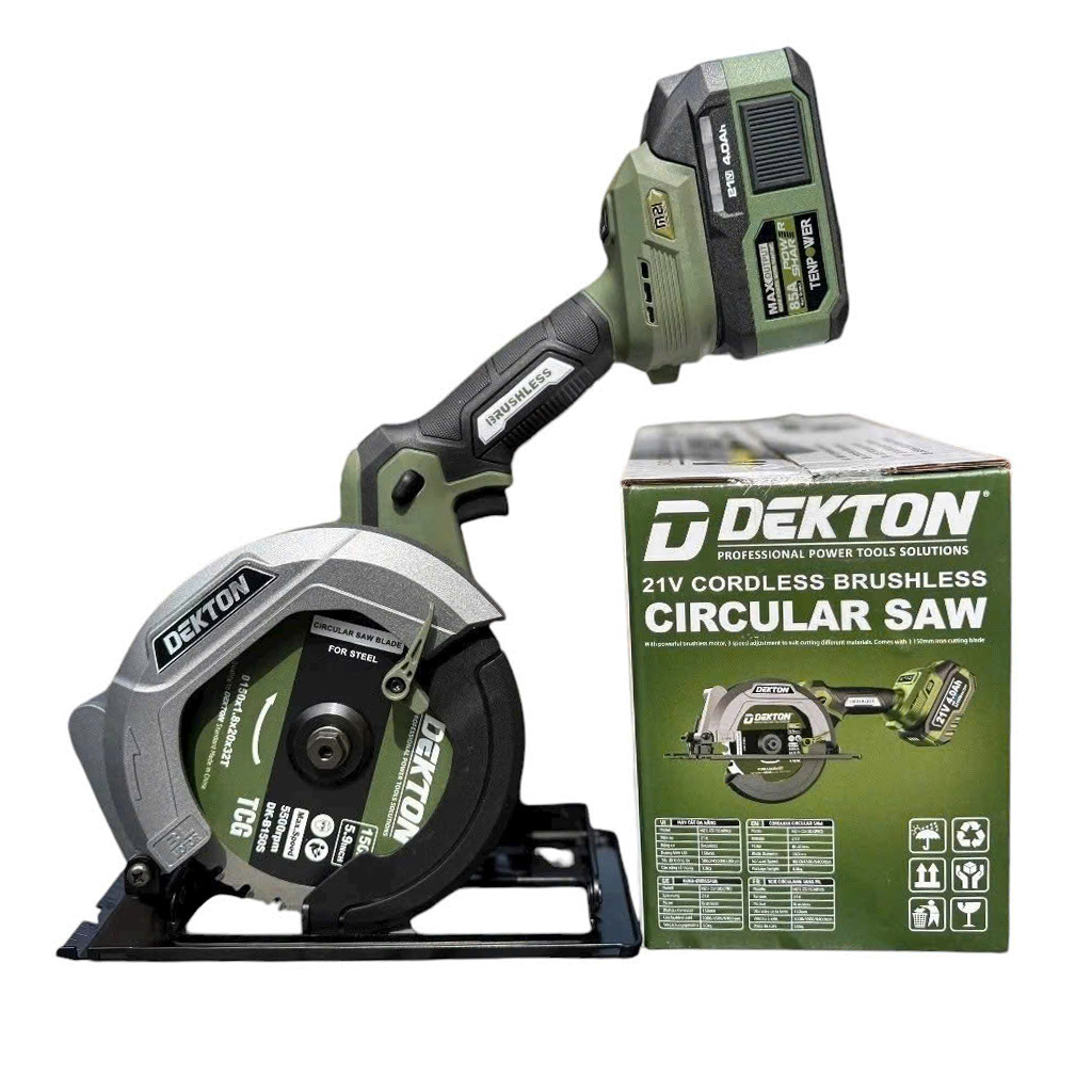 Thân Máy Cắt Đa Năng dùng Pin Dekton M21-CS150PRO 21V Chính Hãng Kèm Lưỡi Cắt Gỗ 150mm, Động Cơ Không Chổi Than
