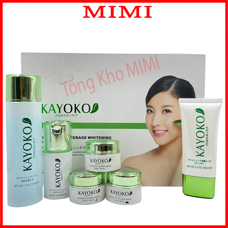 Bộ Mỹ Phẩm Kayoko 6in1 [ Mua 1 Tặng 1 ] ( Tặng máy massage ) Xóa Mờ Nám Tàn Nhang, Dưỡng Trắng Da Tổng Kho MiMi