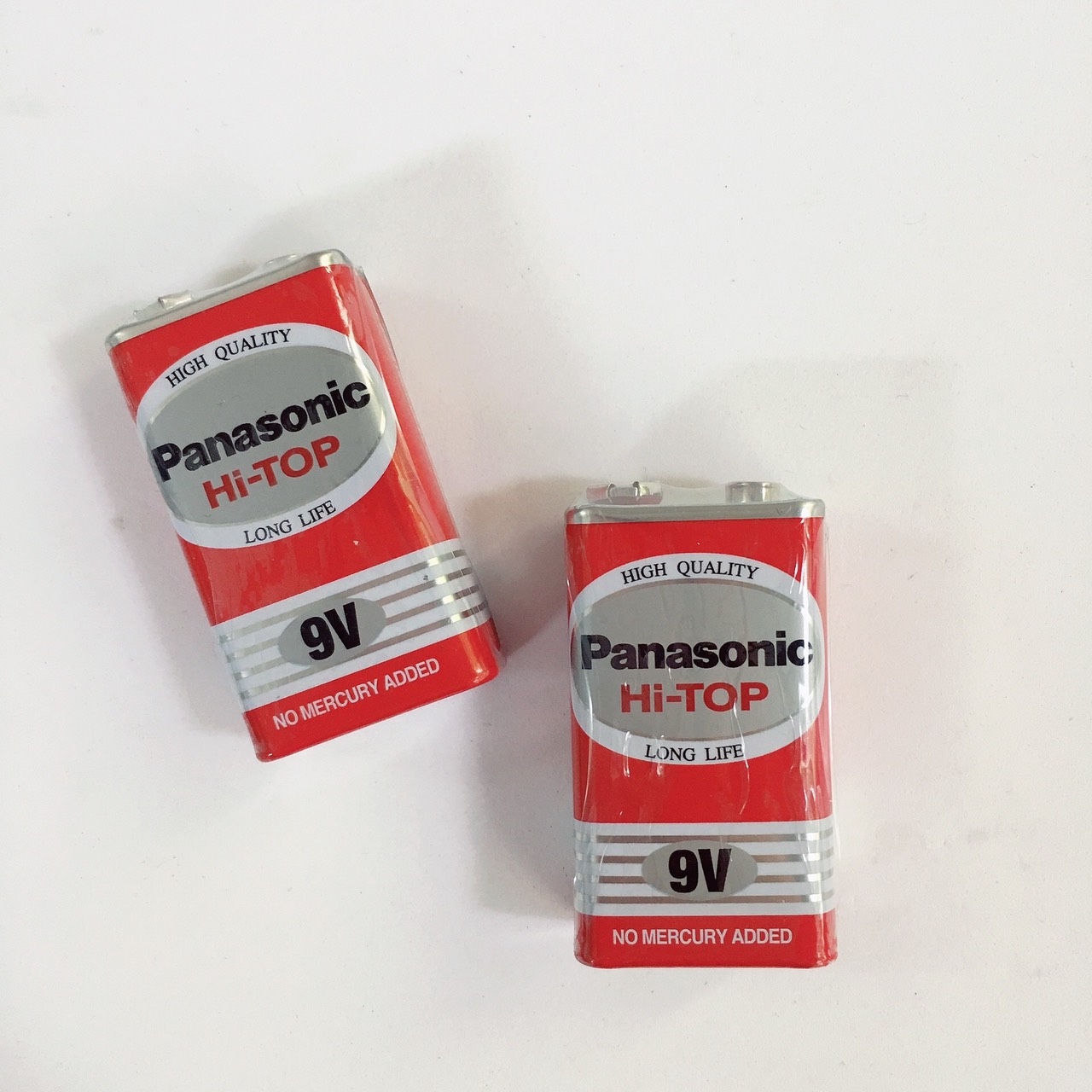 Combo 2 vỉ pin 9v, pin vuông panasonic cacbon
