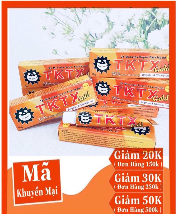 ( Mã Giảm Giá 30k ) Combo 3 Típ Kem Ủ Tê TKTX Gold 38% Xăm Hình