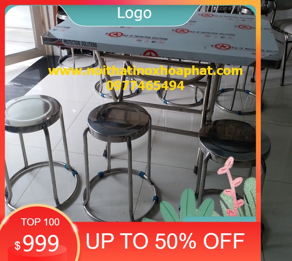 Bộ Bàn chữ nhật inox +6 GHẾ INOX GIÁ RẺ TẠI NỘI THẤT INOX HÒA PHÁT-SHIP CODE TOÀN QUỐC