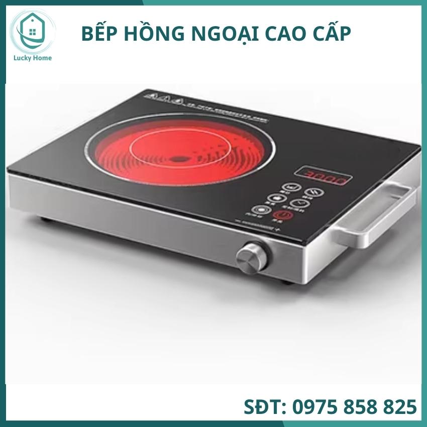 Bếp hồng ngoại cảm ứng cao cấp, Bếp hồng ngoại đơn không kén nồi, Bếp hồng ngoại đơn cảm ứng, Công suất 3000W, sử dụng cho mọi loại nồi