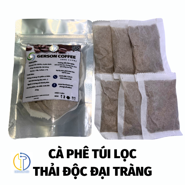 Cafe enema túi lọc rang 100g, thải độc cà phê thanh lọc cơ thể