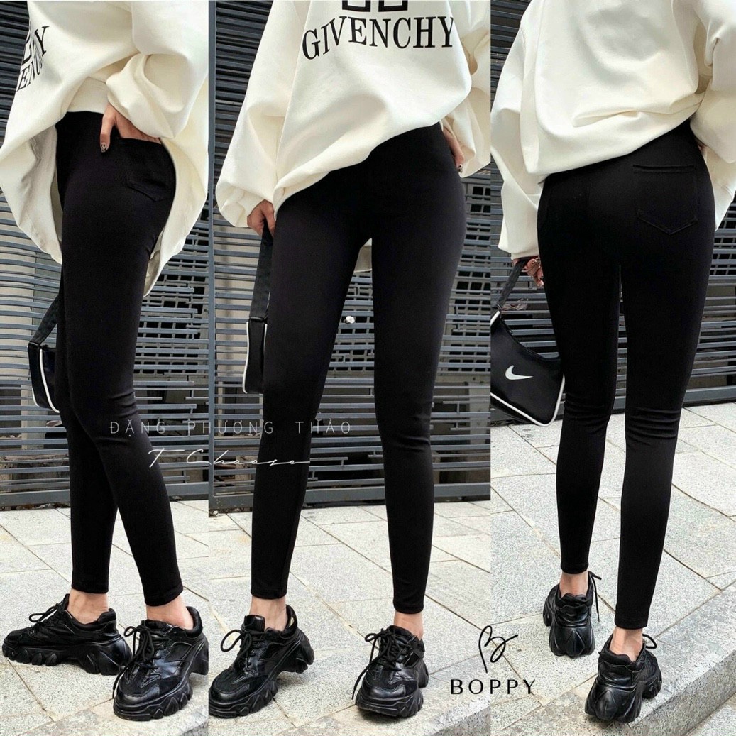 Quần Legging nữ, Quần Legging ChanL mẫu mới kèm hộp siêu hot, hàng thiết kế , chất vải cotton co dãn 4 chiều