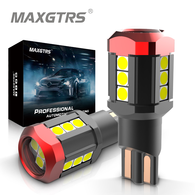 2x W16W T15 LED Bulbs Canbus OBC Error Free 3030 LED Backup Light 921 912 W16W LED Bulbs Car Reverse lamp White Red Amber LENS