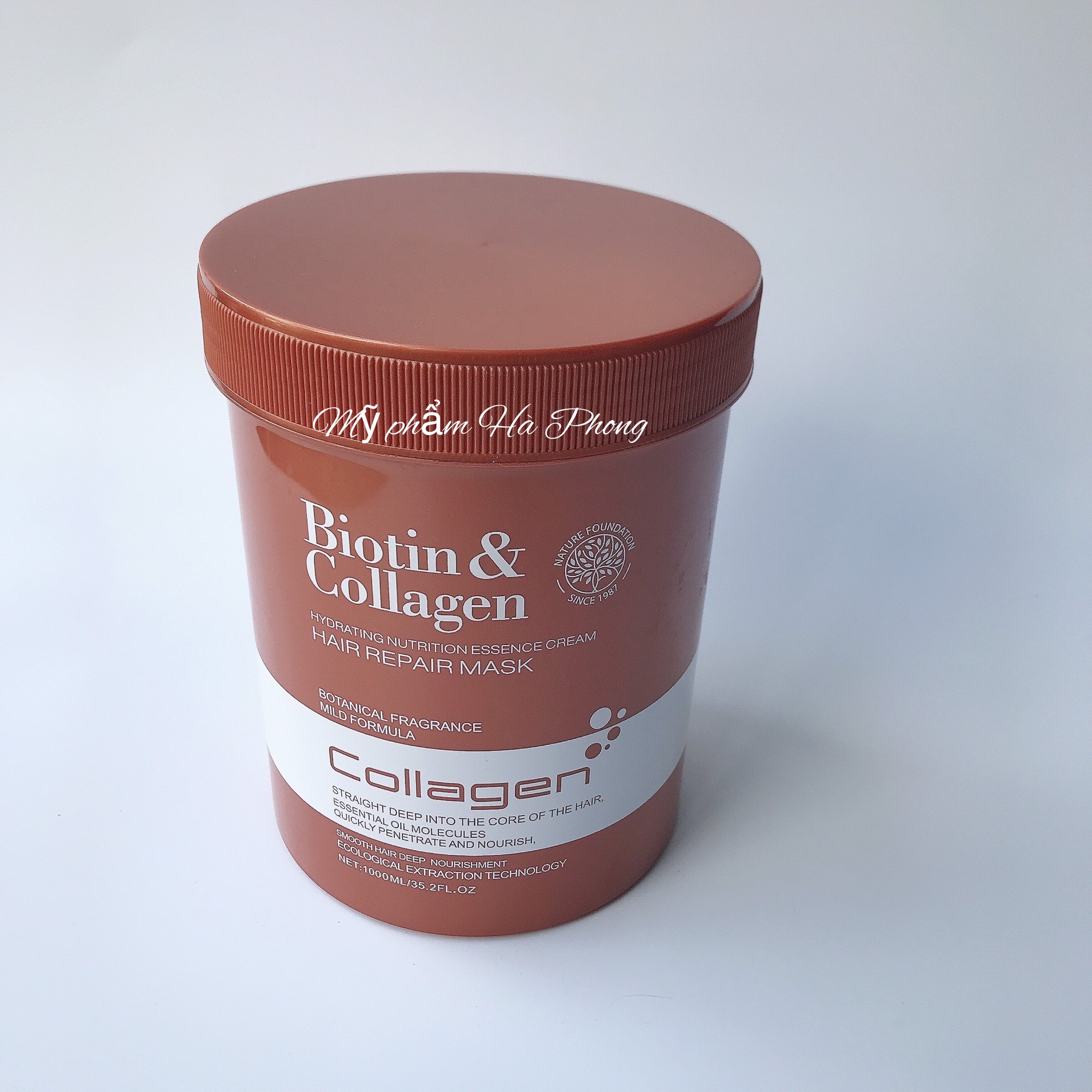 Hấp ủ tóc Biotin Collagen siêu mềm mượt phục hồi thơm lâu không bết ngưa tóc hũ 1000ml