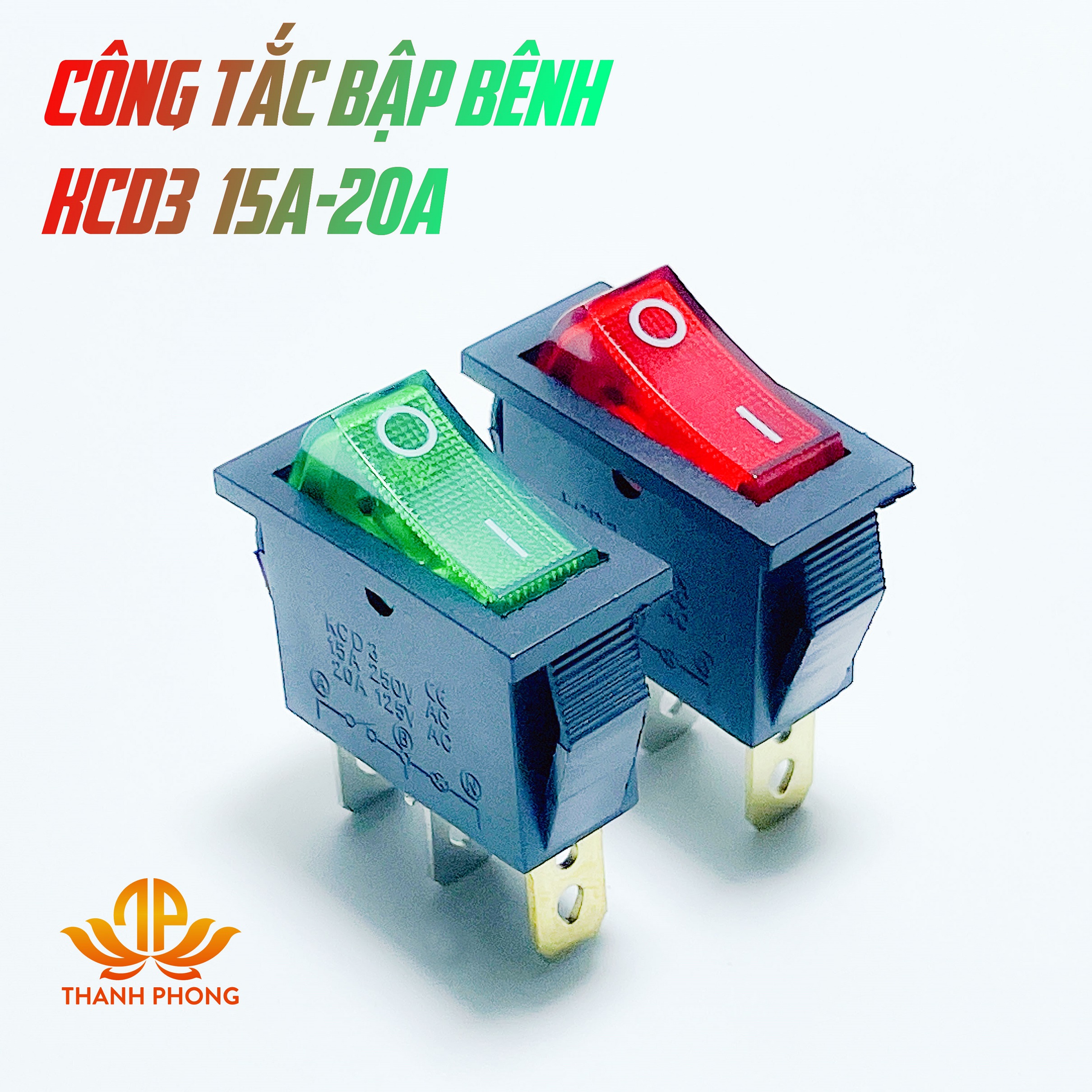 Công tắc bập bênh 3 chân kcd3 15a 20a 250v