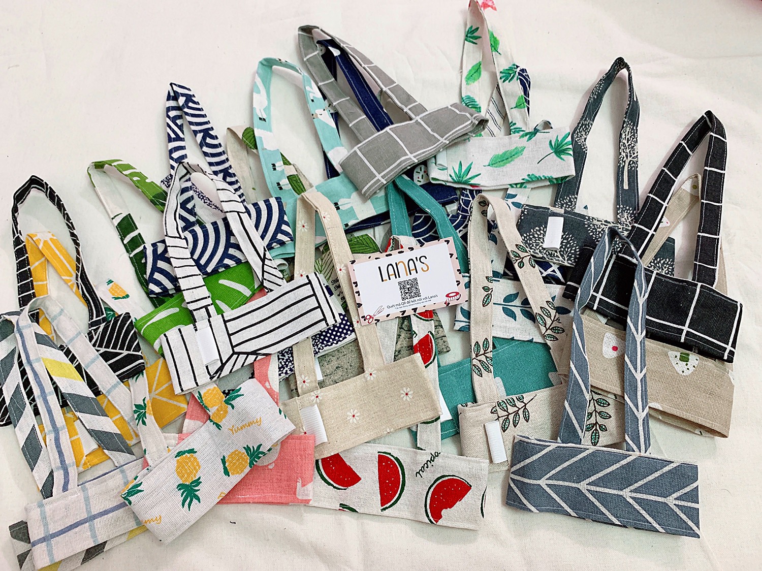 [CÓ SIZE] Quai Xách Ly Vải Canvas Đựng Ly/Cốc Trà Sữa, Cà Phê, Ly Giữ Nhiệt,...  Nhiều Hình 2 Lớp