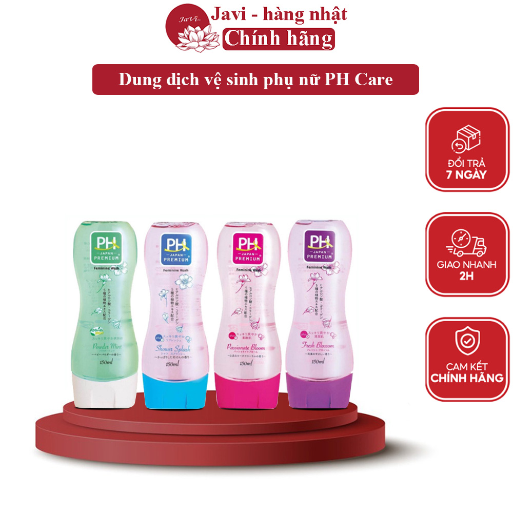 Dung Dịch Vệ Sinh Phụ Nữ Ph Care Nhật Bản 150ml sạch sẽ cung cấp độ ẩm ngăn ngừa diệt khuẩn gây nấm, đủ màu