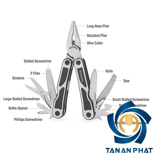 Kìm đa năng 15 in 1 workpro w014004