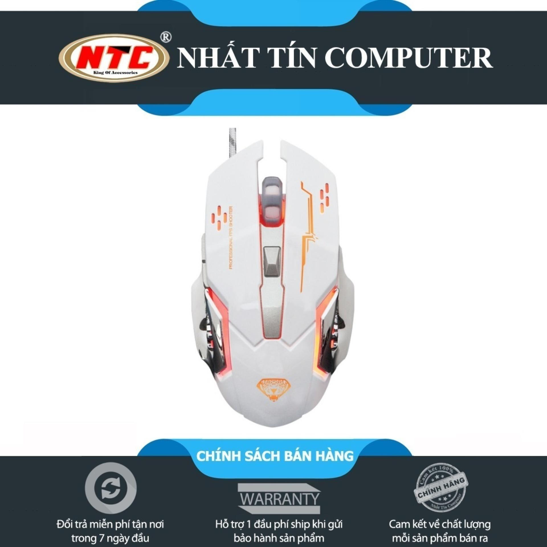 Chuột 6D chuyên Game DIVIPARD G502 Led đa màu DPI 3200 (Trắng) - Nhất Tín Computer