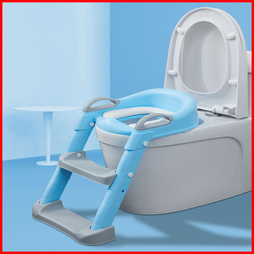 Nắp bồn cầu có thang đi vệ sinh cho bé bệ ngồi toilet trẻ em loại không lót đệm ngồi, thu nhỏ bồn cầ