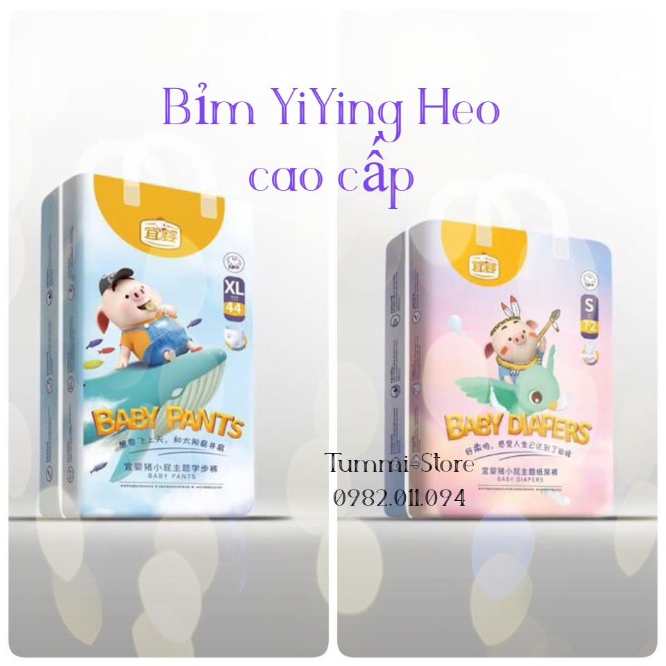 Tã/Bỉm Dán YIYING HEO CAO CẤP Nội Địa Trung S72/M60/L52/XL44