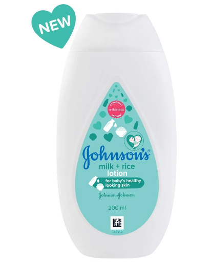 Sữa dưỡng ẩm chứa sữa và gạo Johnson's Baby Lotion Milk + Rice 200ml