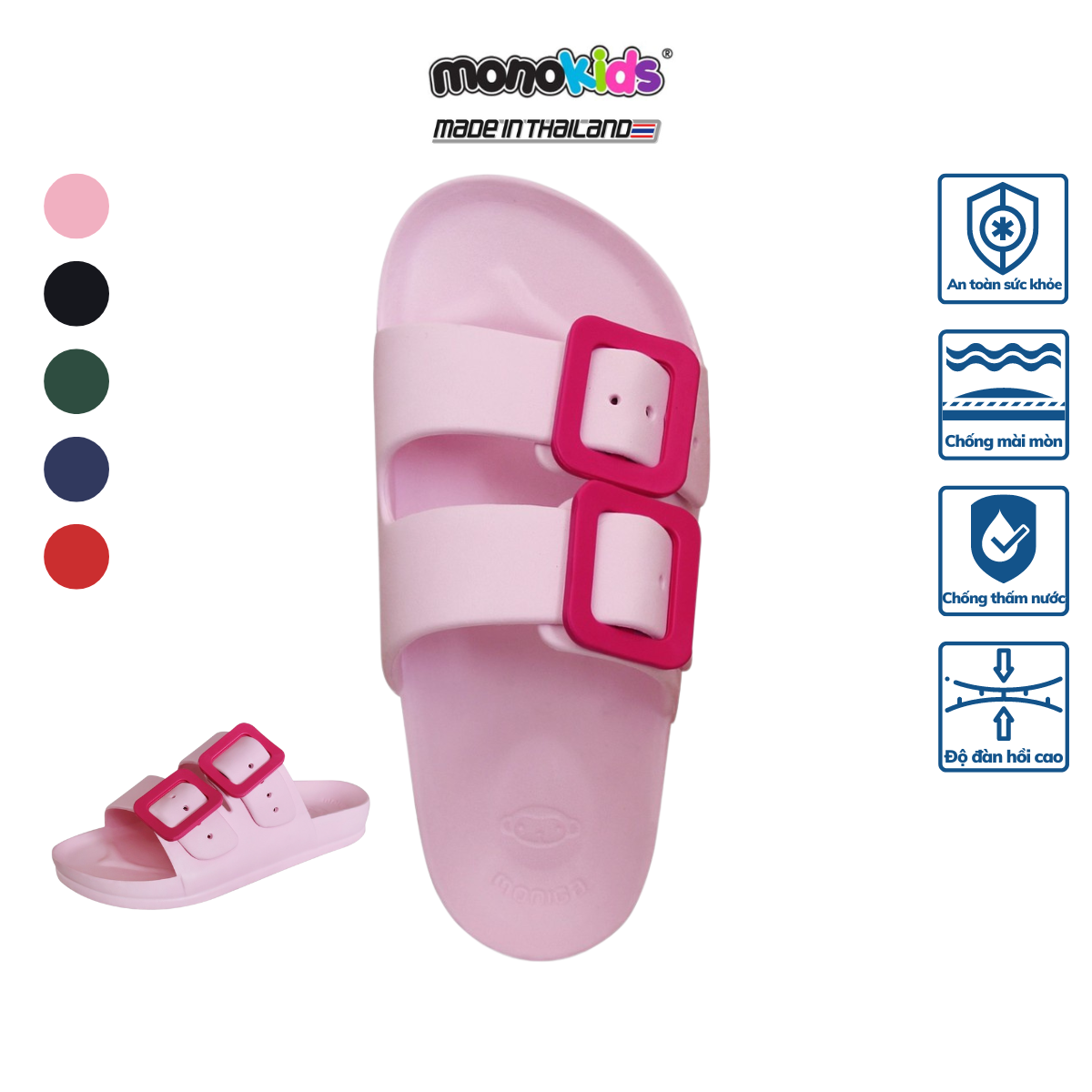 Dép đúc thái lan hai quai trẻ em monobo - moniga 9ls kids