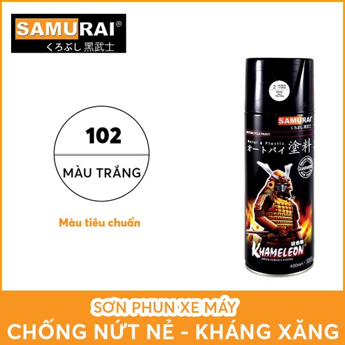 Sơn Samurai màu trắng tinh 102 - màu tiêu chuẩn