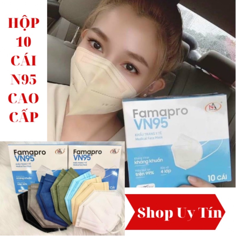 Khẩu Trang N95 Hộp 10 Cái Kháng Khẩn Đạt Chuẩn Xuất Khẩu
