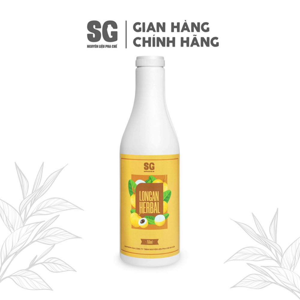 Syrup longan herbal | nhãn thảo mộc | chai 750ml | hương vị đậm thật từ trái cây đặc sản vn | nguyên liệu pha chế sg