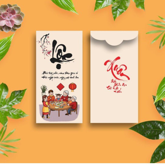 Xấp bao lì xì chữ lộc