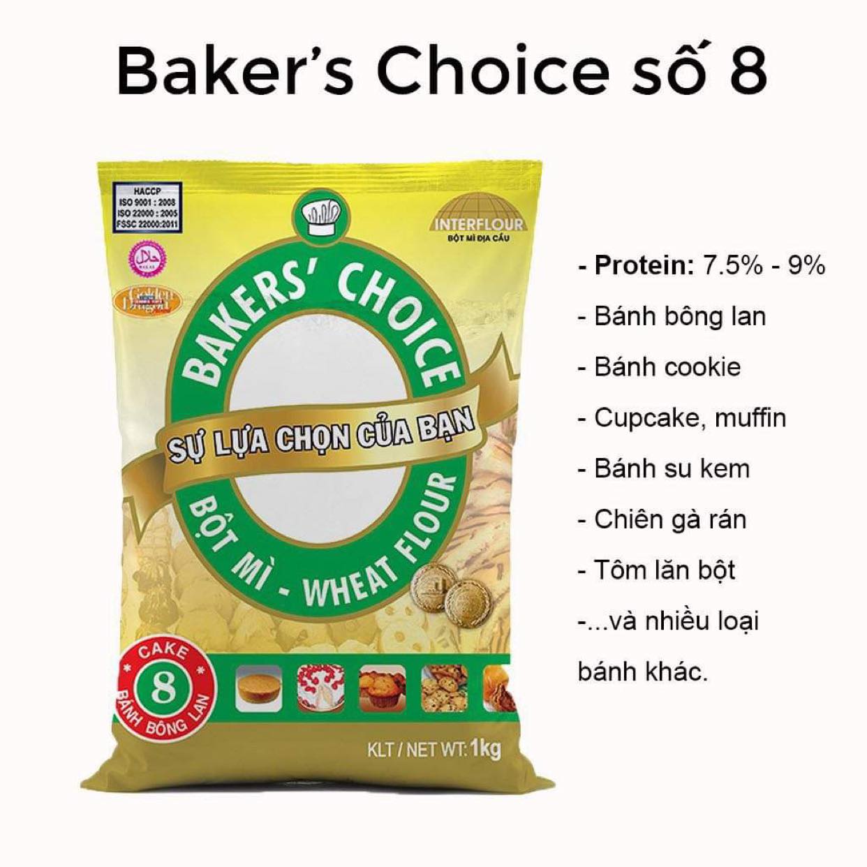 Bột mì bakers' choice số 8