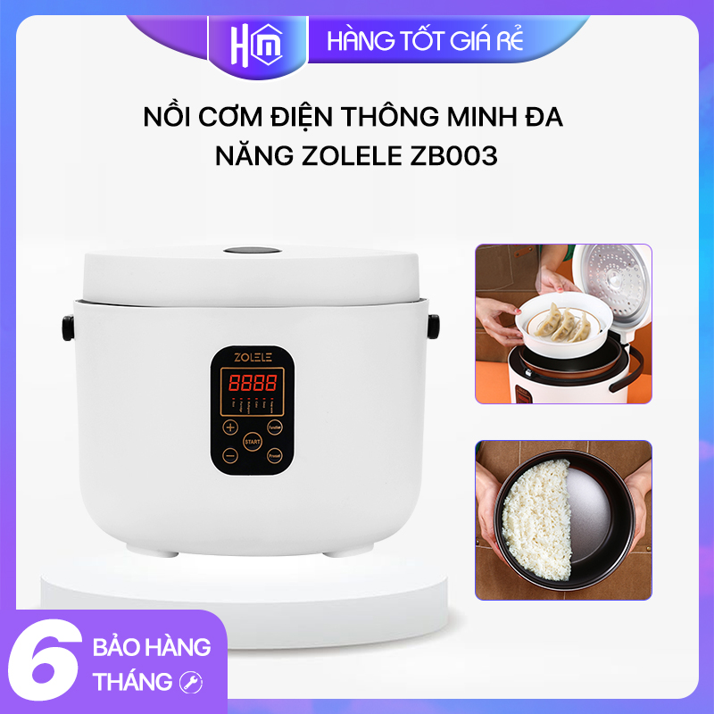 Nồi cơm điện thông minh ZOLELE ZB003 đa năng dung tích 3L (lòng nồi 1.2L) dành cho 3-5 người